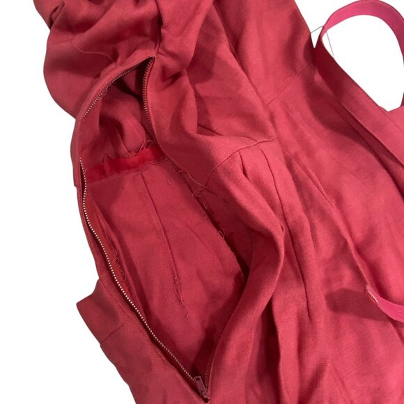 Vintage 50s Presige Junior of New York Womens Dress | Pink | Pockets Belted - Picture 5 of 14